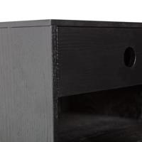 WOOOD Zwevend Nachtkastje 'Nancy' Met 1 lade, kleur Zwart - thumbnail