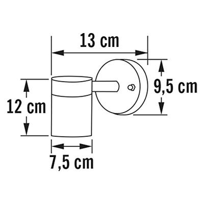 KonstSmide WandspotModena Downlight 12cm zwart - 7657-750 - thumbnail