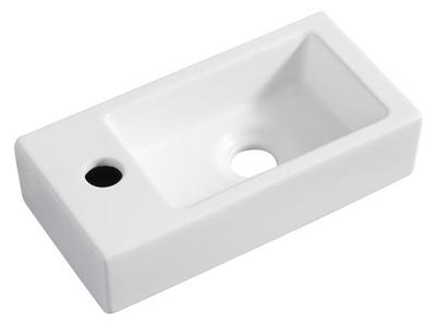 Rhea mini fontein links 36,5 x 18 x 9 cm keramiek mat wit Rhea mini fontein links 36,5 x 18 x 9 cm keramiek mat wit