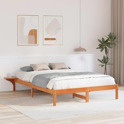 Bedframe Wasbruin 140 x 200 cm Massief grenenhout