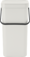 Brabantia Sort & Go afvalemmer 16 liter light grey - thumbnail