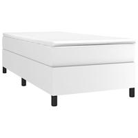 Boxspring bed kunstleer wit 100x200 cm - thumbnail