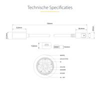 DP2MDPMF6IN - DisplayPort-adapter - DisplayPort (M) naar Mini DisplayPort (V) - 15.2 cm - gevormd - voor P/N: SV231DPUA - thumbnail
