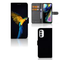 Motorola Moto G52 | Moto G82 | Telefoonhoesje | Met pasjeshouder | Papegaai - thumbnail