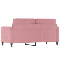 Tweezitsbank 140 cm fluweel roze - thumbnail