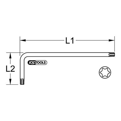 KS Tools 151.2401 Haakse schroevendraaier T 10