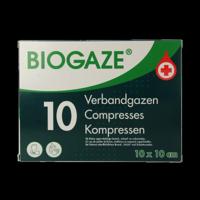 Biogaze Verbandgazen 10x10cm 10st - thumbnail