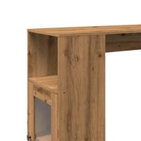Bartafel met rekken 101x40x103,5 cm hout artisanaal eikenkleur - thumbnail