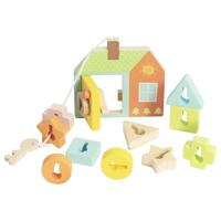 Classic World houten slot openen vormenspel, 11dlg. - thumbnail