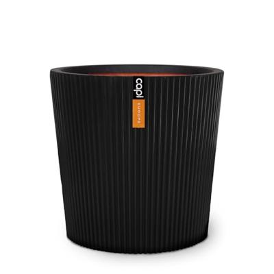 Capi nature groove nl conisch vaas 45x41 cm zwart Capi nature groove nl conisch vaas 45x41 cm zwart