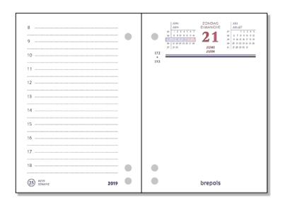 Omlegblok 2026 Brepols 1dag/2pagina's universele ponsing