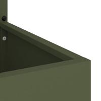 VidaXL Tuin privacy screen bloemen olijfgroen 32 x 32 x 150 cm - thumbnail