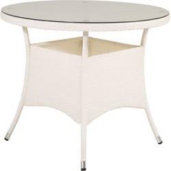 Nohr Ronde Bistrotafel 'Camron' Wicker, 90cm, kleur Wit