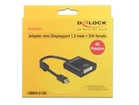Delock 62605 Adapter mini DisplayPort 1.2 male > DVI female 4K Passief zwart - thumbnail