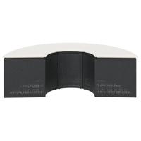 Voetensteun met kussen poly rattan zwart - thumbnail