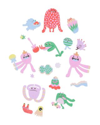 HEMA Viltstickers monsters