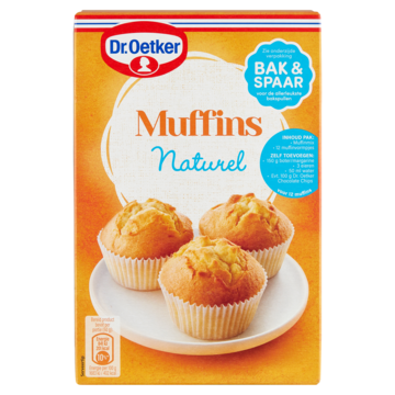 Dr. Oetker Muffins Naturel Bakmix 350 g bij Jumbo