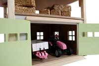 Kids Globe globe houten hooiberg met berging 1:32 roze - thumbnail