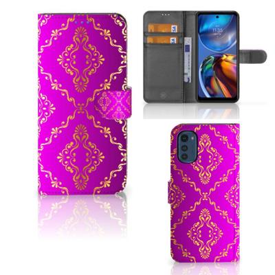 Wallet Case Motorola Moto E32 | Moto E32s Barok Roze Wallet Case Motorola Moto E32 | Moto E32s Barok Roze