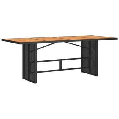 9-delige Tuinset poly rattan zwart