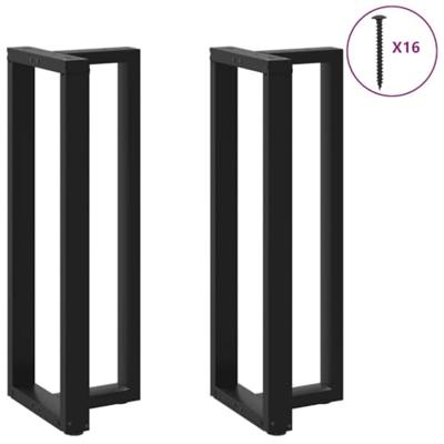 Bartafelpoten 2 st T-vormig 50x35x(110-111) cm staal zwart - thumbnail