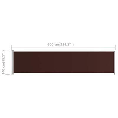 VidaXL Tuinscherm uittrekbaar 140x600 cm bruin