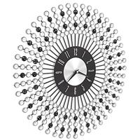 VidaXL Wandklok 43 cm metaal zwart - thumbnail