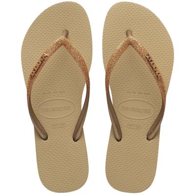Havaianas - Slim Glitter II | Sand Golde Rubber Dames