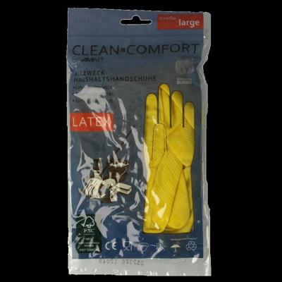 CLEAN-COMFORT Huishoudhandschoen geel maat L 1 Paar
