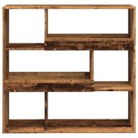 Boekenkast / kamerscherm 100x33x94,5 cm oud houtkleurig - thumbnail
