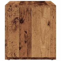 LP Opbergbox 69,5x34x36 cm bewerkt hout oud houtkleurig - thumbnail