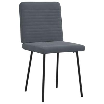Eetkamerstoelen 2 st fluweel donkergrijs