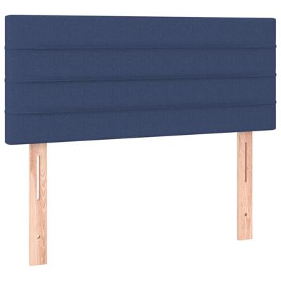 Boxspring met matras en LED stof blauw 100x200 cm