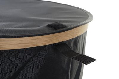 Wasmand DKD Home Decor Zwart Ek Vilt (44 x 44 x 57 cm)