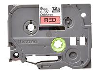 Labeltape Brother TZe, TZ TZe-421 PET Tapekleur: Rood Tekstkleur:Zwart 9 mm 8 m - thumbnail