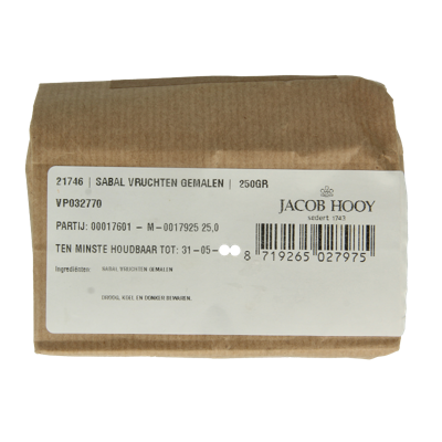 Sabal vruchten/zaagpalmbessen gemalen 250 Gram