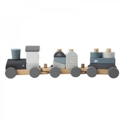 Label Label Stapeltrein blauw