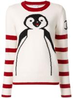 Chanel Pre-Owned intarsia knit penguin jumper - White - thumbnail