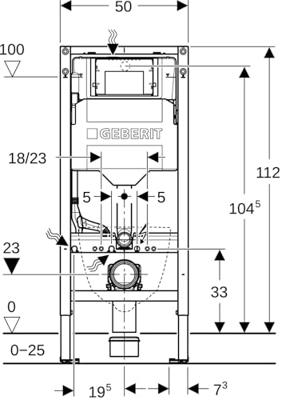 Geberit UP320 Inbouwreservoir | Duofix Sigma | Hoogte 112cm