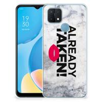 OPPO A15 | Siliconen hoesje | met naam Already Taken White - thumbnail