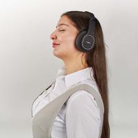 Draadloze Over-ear Koptelefoon - Maximale batterijduur: 24 uur - Ingebouwde microfoon - Drukbediening - Ondersteuning voor spraakbesturing - Volumebediening - Inclusief reiskoffer - Grijs/Zwart - thumbnail