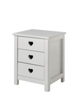 Vipack nachtkastje Amori - 3 lades - wit - thumbnail