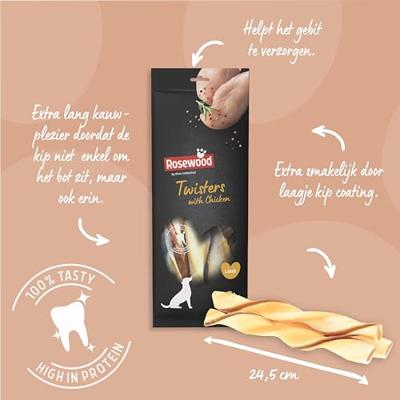 Rosewood Twister Kip Large, 3 Stuks bij Jumbo