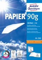 Avery-Zweckform PAPIER 90 Premium Quality Paper 2563 Printpapier, kopieerpapier DIN A4 90 g/m² 500 vellen Wit - thumbnail