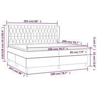 Boxspring met matras stof taupe 200x200 cm - thumbnail