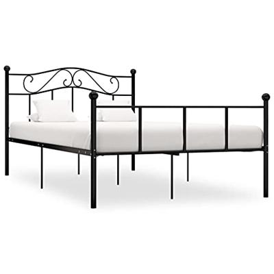Bedframe metaal zwart 140x200 cm Bedframe metaal zwart 140x200 cm