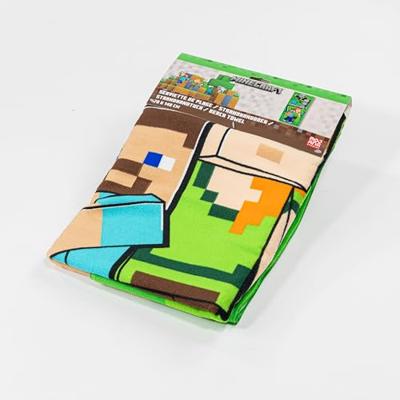 Minecraft groen strandlaken 70 x 140 cm