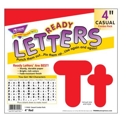 Trend Ready Letters Letter & Nummer, Rood