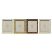 Fotolijsten Home ESPRIT Beige Natuurlijk Kristal polyestyreen Scandinavisch 25,5 X 2 X 30,5 cm (4 Stuks) - thumbnail