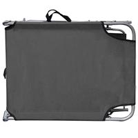 Ligbed met luifel inklapbaar staal grijs - thumbnail